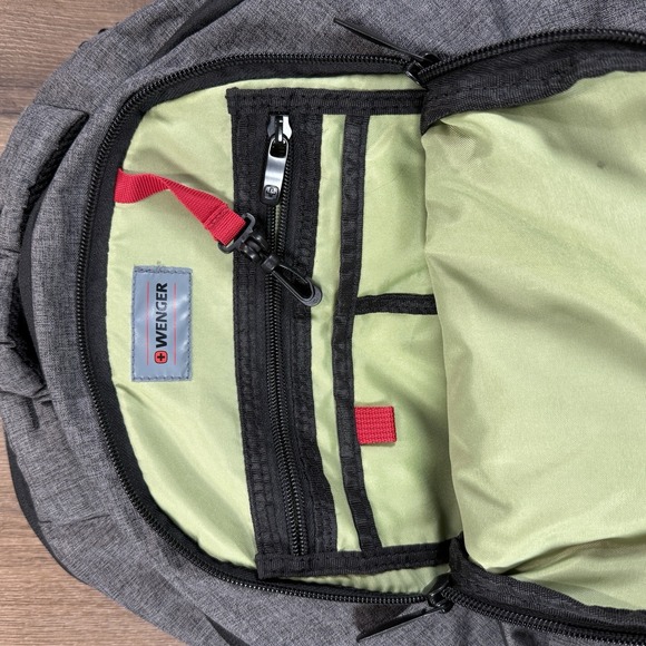 Wenger SwissGear Laptop Backpack Grey Heather Unisex Multi-Compartment Padded - Picture 5 of 11
